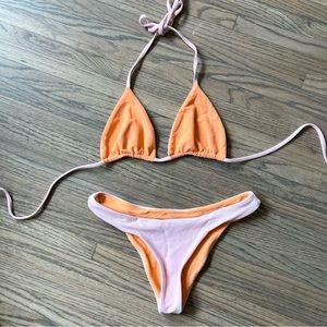 daily drills reversible terrycloth bikini